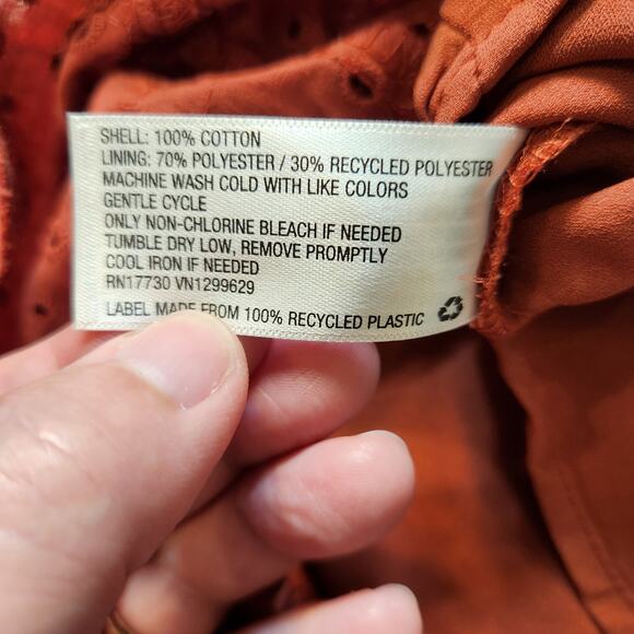 KNOX ROSE Desert Rose Orange Boho Bohemian Babydoll Mini Dress Womens Small NEW - Picture 6 of 10